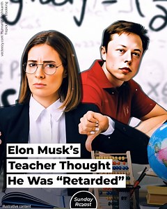 Elon Musk might have been a tech genius all along, but before proving it to the world, he had to endure a childhood full of bullying, a near-death attack, a dictator-like father, and two wilderness survival camps. His principle even gave him a diagnosis: intellectually disabled. | Sunday Roast