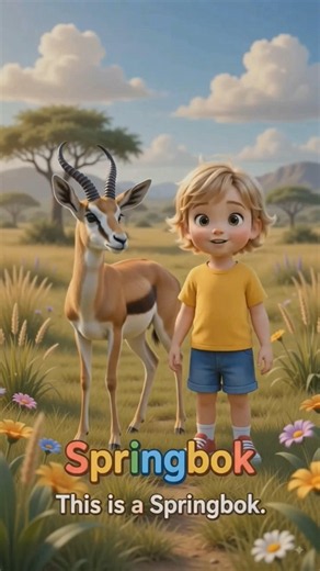 🦌 Springbok – The Amazing Jumping Antelope! | Fast Animal Facts for Kids.