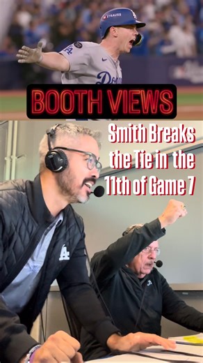 Stephen Nelson on Instagram: "One month ago @will.smith let it fly and broke the tie in the 11th inning of Game 7❗️Another clutch swing and home run from No. 16 gave the Dodgers their first lead of the game, and ultimately a second straight World Series win. • • • #ITFDB #BoothViews #WorldSeries #Dodgers #LetsGoDodgers"