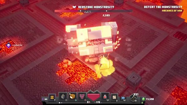 Minecraft Dungeons - Redstone Monstrosity Boss Level