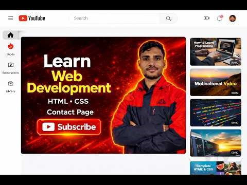HTML CSS Contact Page Design | Beginner Project