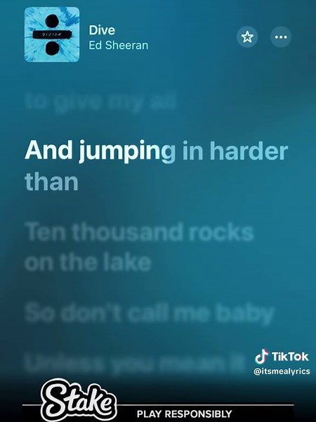 Dive by Ed Sheeran: Complete Lyrics Video