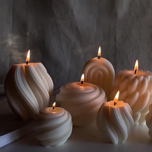 Decorative Candle, Swirl Candle, Rope Candle, Round Swirl Candle, Rainbow Arch Candle, Aesthetic Candles, Minimalist Home Decor - Etsy