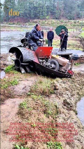 Amphibious Paddy Tiller Boat Multi‑Function Field Machine