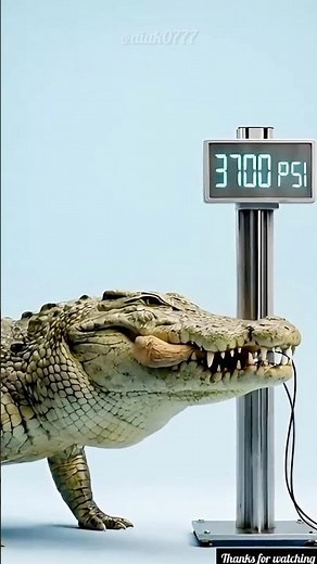 Human vs World’s Strongest Bite Force 😱 | Crocodile vs Human Comparison #animalfacts #shorts #viral