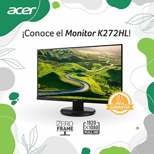 Vive una nueva experiencia visual con el Monitor K272HL de Acer.💯 Colores más vívidos y una resolución Full HD Zero Frame para no perderte ningún detalle en cualquier posición.🤩 Consíguelo en: https://bit.ly/3xVB6Wb | Acer Perú