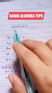 189K views · 3.7K reactions | Basic tips in algebra. How to simplify this algebraic expression? #highlight #algebratricks #CSEpreparation #viralvideo #reelsfypシ #generalknowledge #fypシ゚ #civilservicespreparation #sharingiscaring #mindblowingfacts | Mama Liz and Louize | Facebook