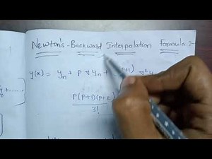 Newton's Backward Interpolation Formula ||