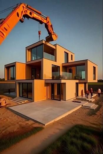 From Ground to Home in Minutes | Prefabricated House Timelapse Construction | Modern Modular Build