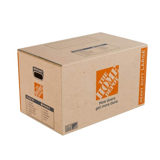The Home Depot Large Heavy Duty Moving, Shipping, Packing Box with Handles HDLBX - The Home Depot