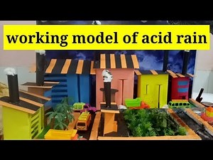 working model of acid rain,how to make working model of acid rain//