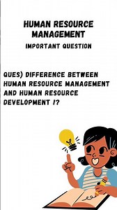 Difference between Human Resource Management & Human Resource Development Important Question| #bba