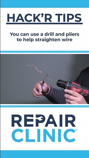 HACK'R TIPS - You can use a drill and pliers to help straighten wire