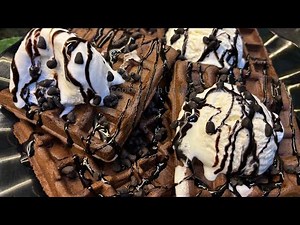 Eggless Chocolate Waffles Recipe 🧇 | Eggless Homemade Chocolate Waffle Recipe | Cooking with Umaiya