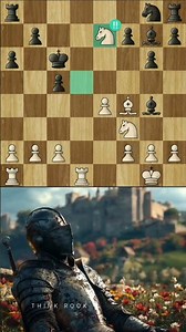 Genius Knight Jump!! This Move Ends the Game Instantly 🔥 #chess #brilliantmove #shortsfeed