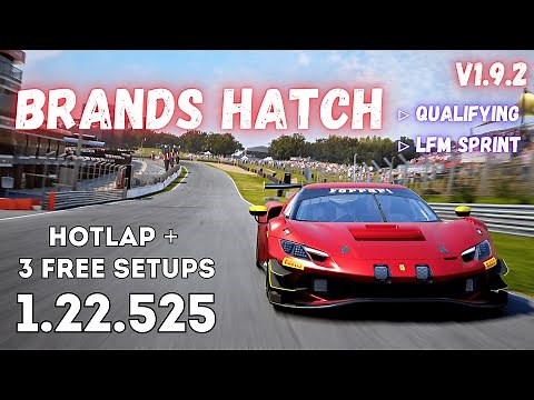 FERRARI 296 GT3 | BRANDS HATCH 1.22.5 | HOTLAP + FREE SETUP | ACC v1.9