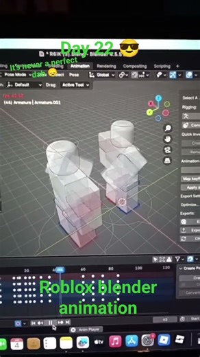 day 22 of Roblox blender animation 😎