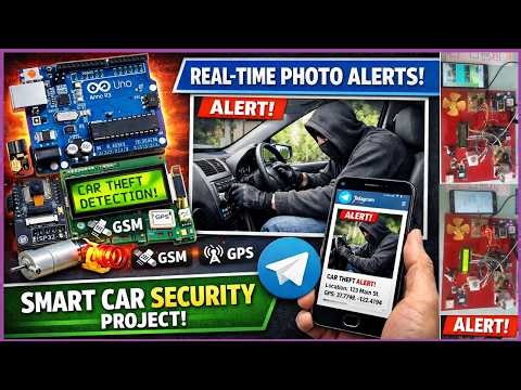 ESP32-CAM Vehicle Theft Detection & Real-Time Telegram Photo Alerts | IoT Smart Car Security System
