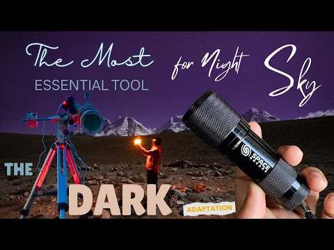 Space Arcade Red LED Flashlight for Astronomy, Stargazing & Night Observation | Dark Adaptation