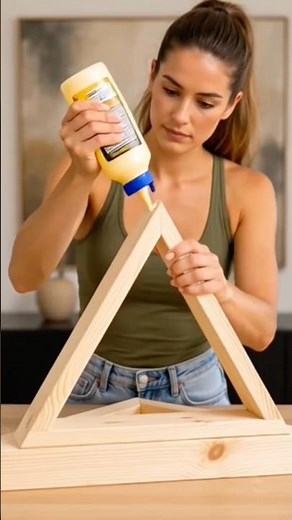 Transform plain wood into a stunning geometric wall shelf!