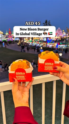 3.3K views · 5 comments | Bison Burger has officially launched in Global Village, bringing their signature Truffle Honey Sauce — a rich blend of earthy truffle and sweet honey, bison patty with melted cheese placed in soft bun , melts perfectly into every bite @bunsanddrums.ae | Foodventurres | Facebook
