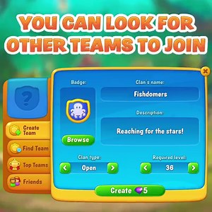 60K views · 3.1K reactions | The most awaited feature is finally here  You can now play with your friends in Teams and reach heights together! Dive into this useful guide to become a real pro  | Fishdom | Facebook