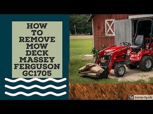How to remove the mid-mount mowing deck off a Massey Ferguson GC1705, drive over mower deck.