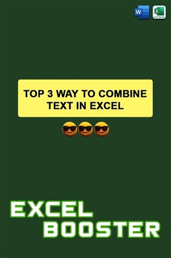 Top Three Ways to Combine Text in Excel #excel #shorts #exceltips #exceltricks