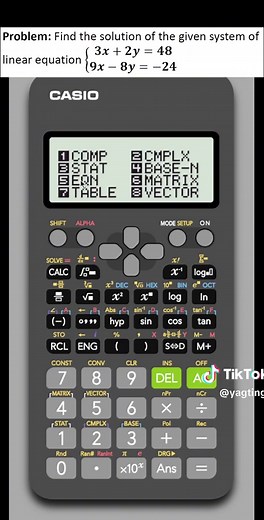 Calculator Technique 4: Solving Linear Equations