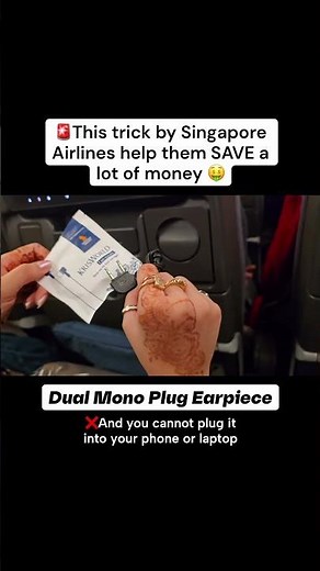 Why Singapore Airlines Uses Dual-Plug Earphones ✈️ | Genius Travel Hack You Never Noticed! #travel