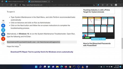 Failure to display security and shut-down options error in Windows 11/10