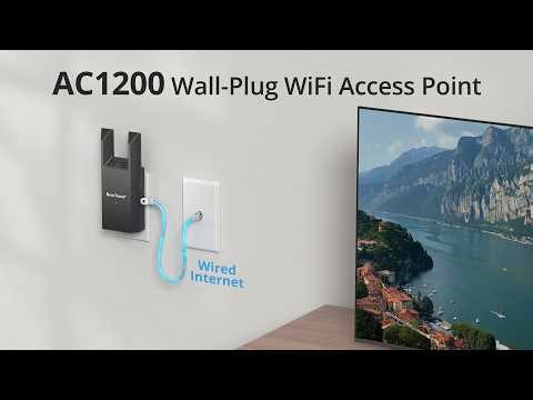 BrosTrend AC1200 Dual-Band WiFi Access Point, Gigabit Ethernet Port for Fast Wired Uplink