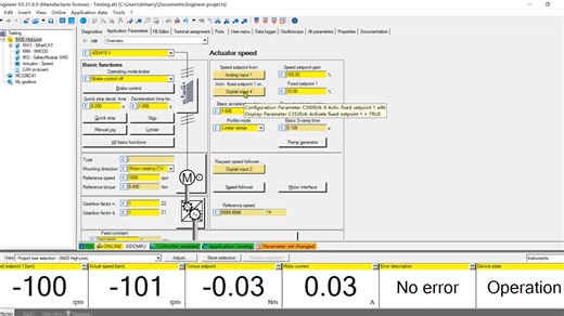 LENZE 9400伺服驱动器软件配置三（速度模式）