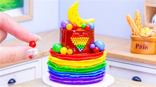 Relaxing ASMR: Amazing Rainbow Cake Decorating Tutorial