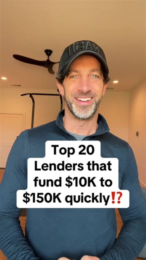 The top 20 alternative lenders that can fund $10K to $150K quickly⁉️ Business funding, personal loans, real estate funding DM me, or comment/text “Funding” to 972-449-8543