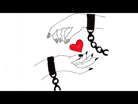 Romantic Couple Holding Hand Pencil Sketch Drawing | Love Drawing Easy | Love Couple Drawing