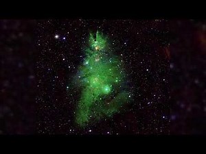 NASA Discovers Cosmic Christmas Tree Cluster of Twinkling Newborn Stars in Space