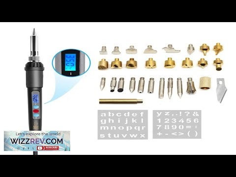 Wood Burning Carving Pyrography Pen Kit Adjustable Temperature Electric Soldering Iron