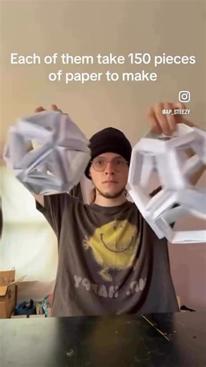 Ace Phelps on Instagram: "These are two recent Spheres ive worked on!! Both of them took 150 pieces of paper surprisingly or not!! Tho one is bigger than the other. Also, no tape or glue involved in making these!!❤️🙏🌐 • • • #origami #modular #modularorigami #paper #paperart #art #artist #dmv #recent #sculpture #custom #allpaper #architecture #architect #archilovers #projects #geometry #shapes #3d"