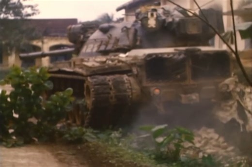 “An M48 Patton rumbles through the streets of Huế, trading fire in the heart of the city. A direct hit rocks the tank—but it keeps fighting, smoke pouring from its hull as Marines press forward through the rubble.” #GhostsoftheBattlefield #VietnamWar #BattleOfHue #M48Patton #USMC #Armor #TetOffensive #UrbanCombat #Vietnam1968 #WarHistory #MilitaryHeritage #HistoryPreserved #SemperFi #NeverForgetJanuary6th | Ghosts of the Battlefield