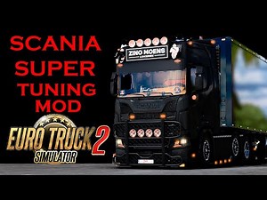 ETS2 1.48 SCANIA V8 SUPER TUNING MOD