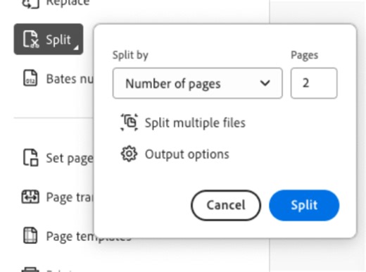 I cannot split PDF into separate pdfs
