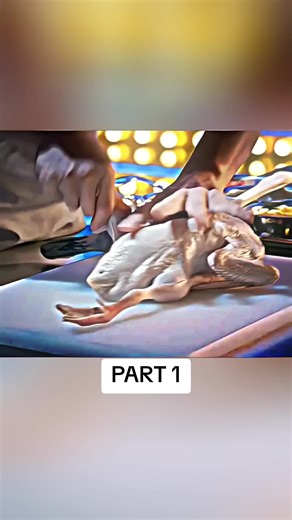 This man was trying to cook better dish from his opponent.