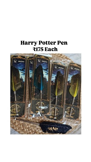 Online_trendz on Instagram: "Straight from the Owl Post 🦉 "The perfect gift for the Potterhead who has everything. ✨ These stunning quills feature gold-foil lettering and a sleek metallic finish. A beautiful addition to any desk or bookshelf. Limited stock—grab yours before they fly away! ⚡" (HarryPotterMerch, Potterhead, WizardingWorld, DarkAcademia, StationeryAddict, HogwartsAesthetic, DeskGoals, GiftsForHer, MagicalStationery, OwlPost, Harry potter theme, Harry potter themed gifts, Hary pitt