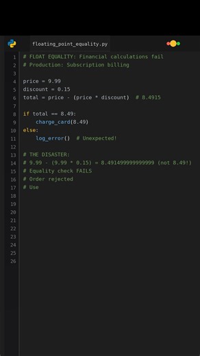 Float Equality Check Rejects 47K Subscription Renewals?! #pythonshorts