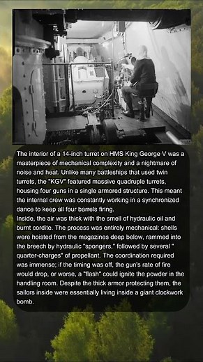 INSIDE A 14-INCH GUN TURRET ⚓
