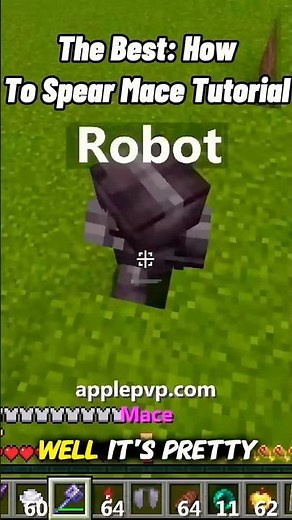 Easiest How to Spear Mace Tutorial #minecraft #minecraftpvp #subscribe