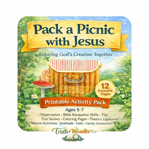 Christian Nature Activity Pack | Pack a Picnic With Jesus Printable (ages 5-7) - Etsy Canada