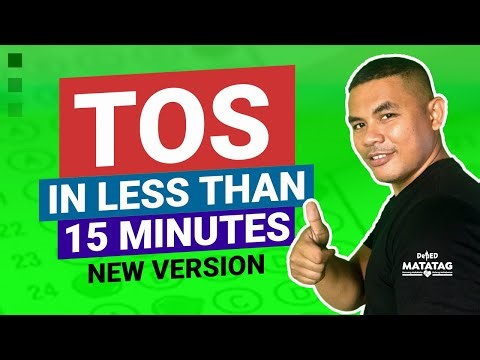 Table of Specification in less than 15 minutes 2025 (New Version 6)