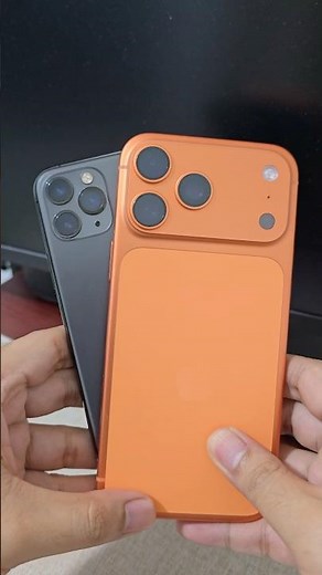 iPhone 17 Pro Max vs iPhone 11 Pro camera bump 🤯 #iPhone17 #iphone11maxpro #iphone11pro